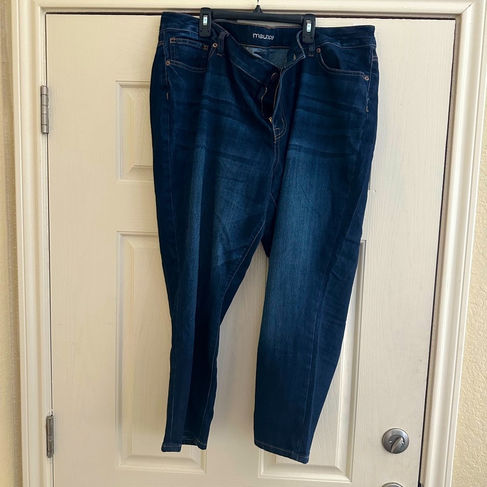 Maurice dark cropped jeans